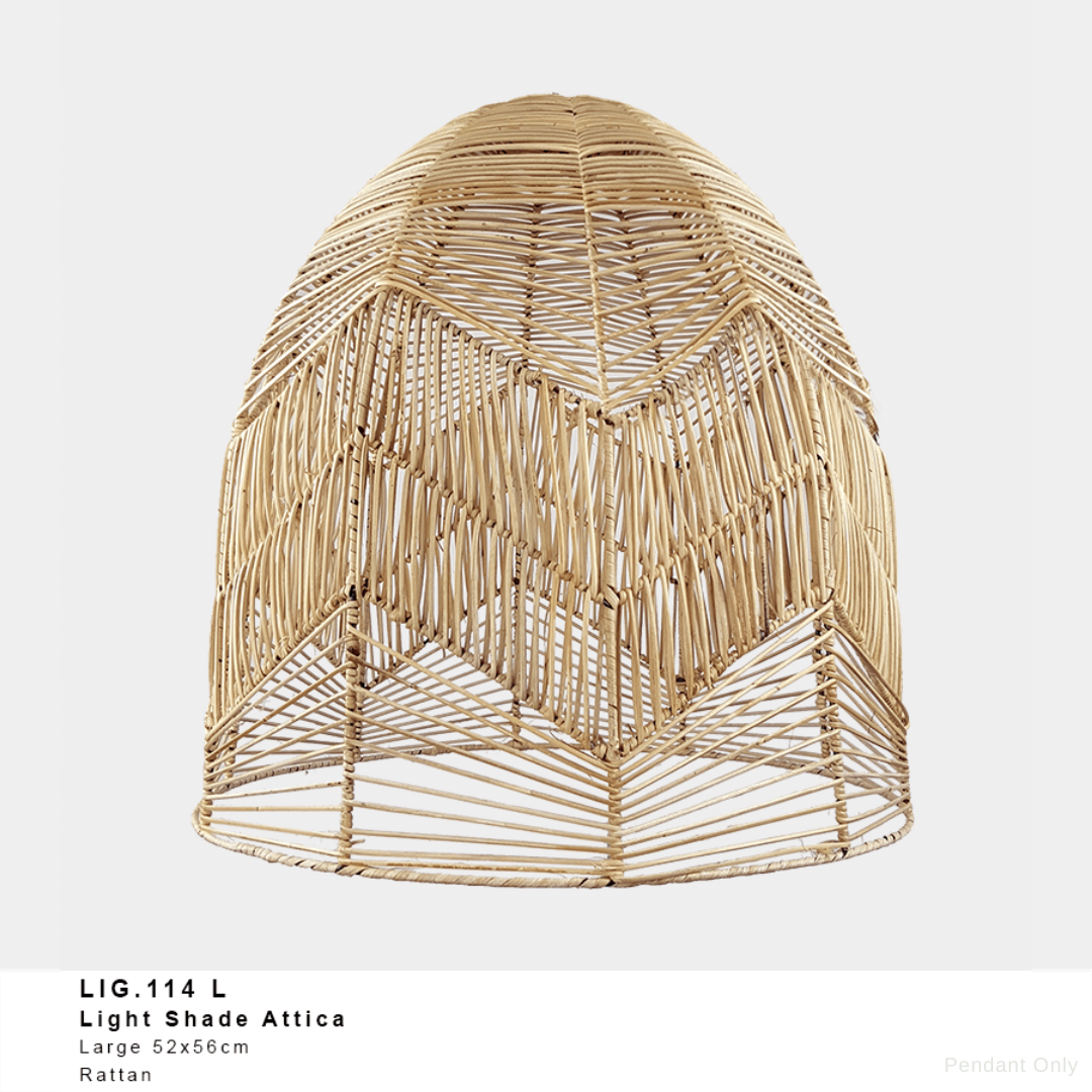 Attica Light Shade – Natural Rattan (3 Sizes)