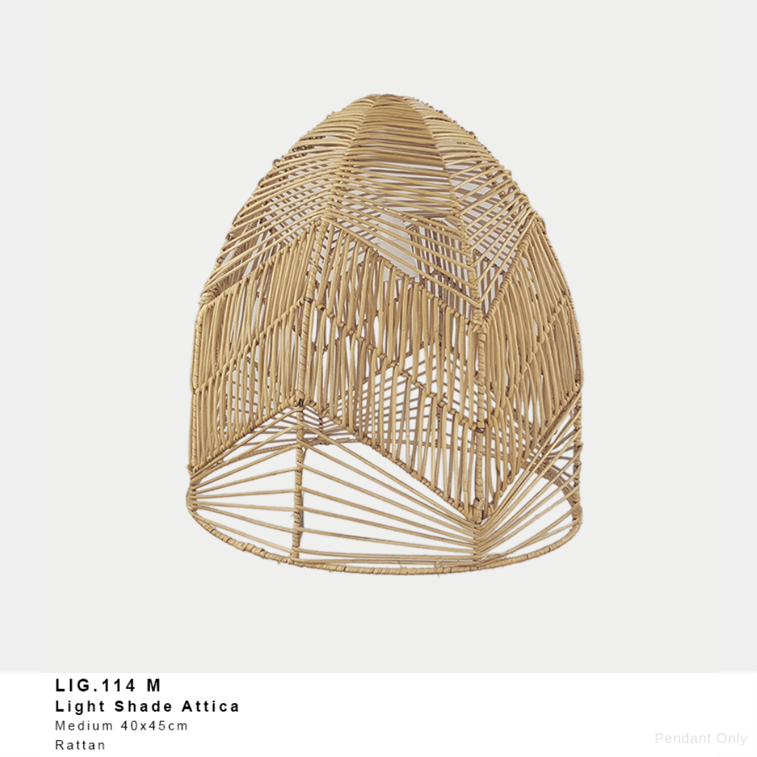 Attica Light Shade – Natural Rattan (3 Sizes)