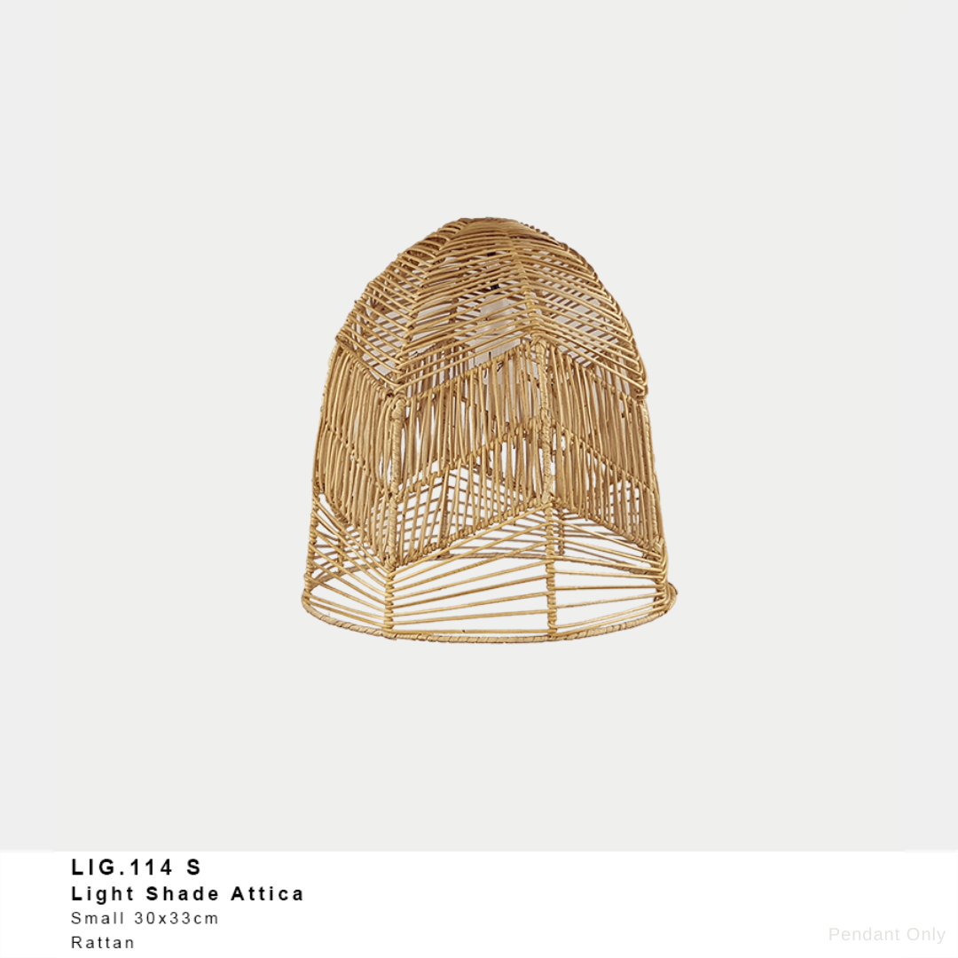Attica Light Shade – Natural Rattan (3 Sizes)