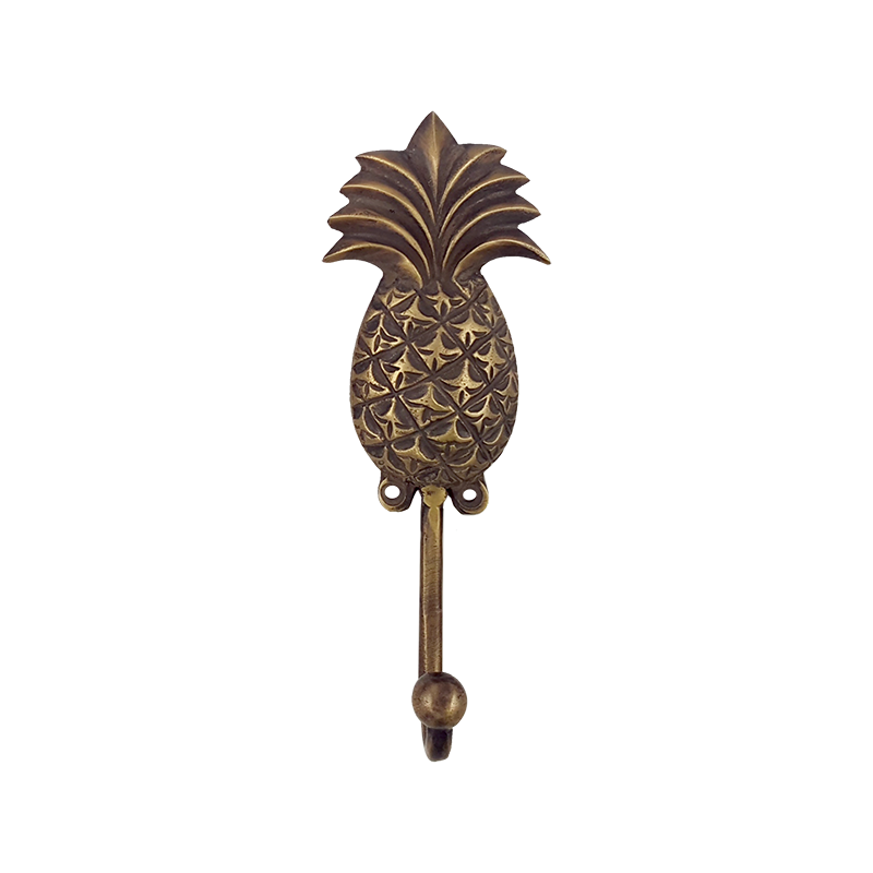 Pineapple Leaf Wall Hook – Antique Brass (4 Sizes Available)