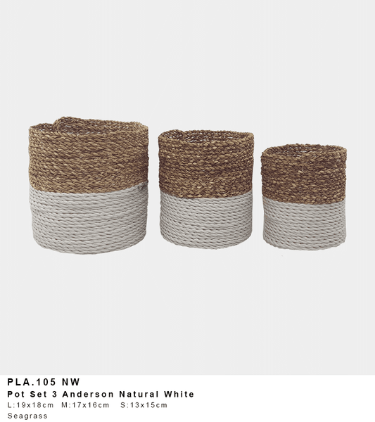 Anderson Duo Pot - Natural/White
