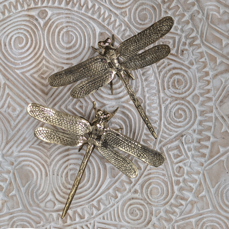 Brass Dragonfly – Polished Gold (5 Sizes Available)
