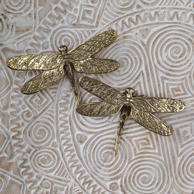 Brass Dragonfly – Polished Gold (5 Sizes Available)