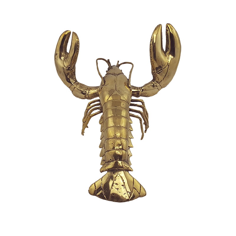 Brass Lobster Sculpture – Solid Brass (3 Sizes Available)