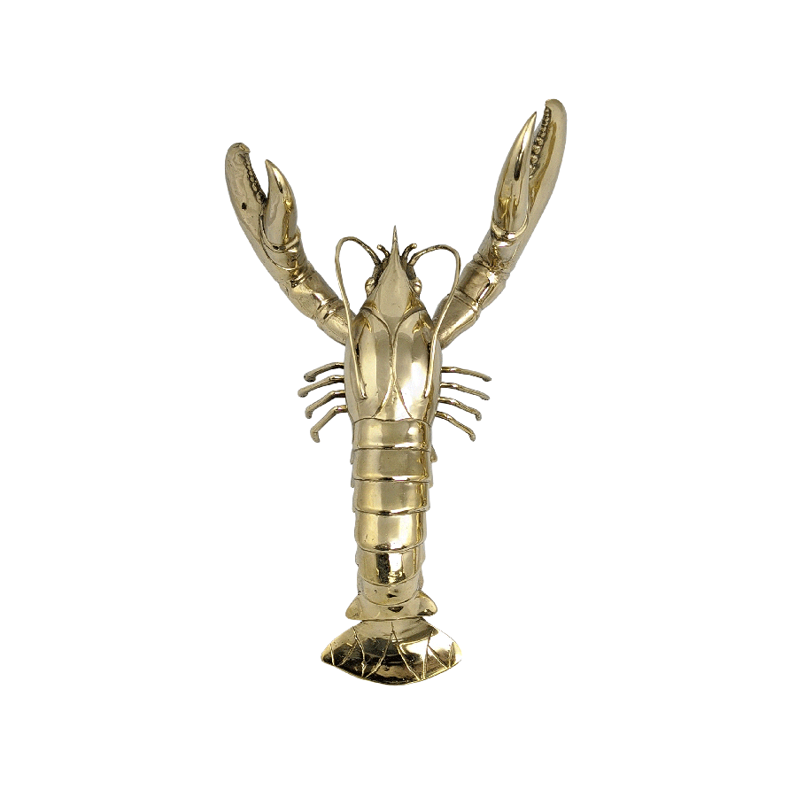 Brass Lobster Sculpture – Solid Brass (3 Sizes Available)