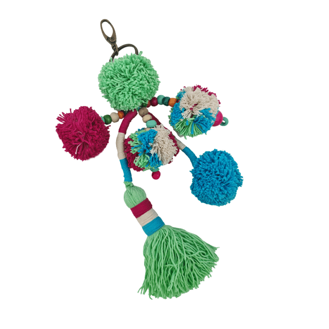 Keyring Carnival – Pom Pom Tassel Charm (11 Colours)