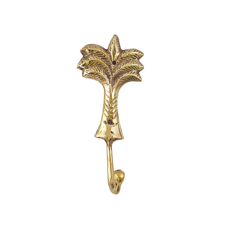 Palm Wall Hook – Polished Gold Brass (3 Sizes)