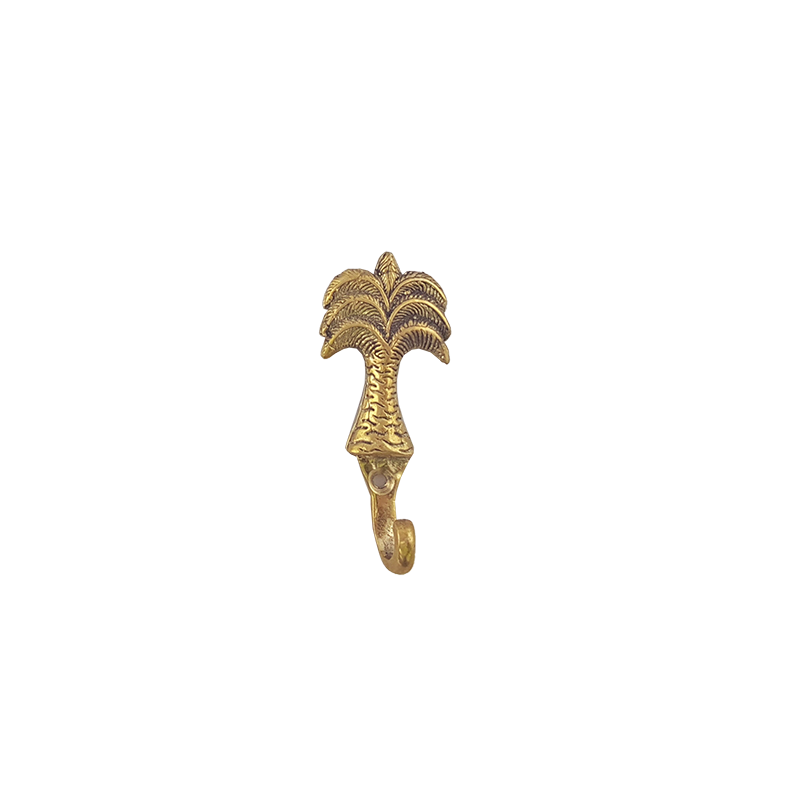 Palm Wall Hook – Polished Gold Brass (3 Sizes)