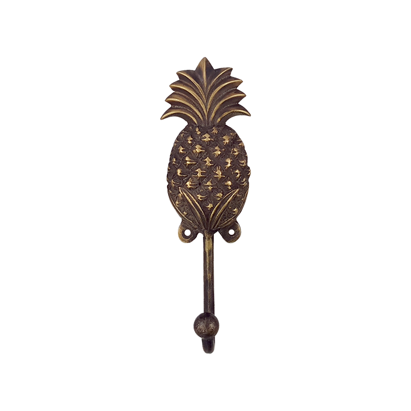 Pineapple Leaf Wall Hook – Antique Brass (4 Sizes Available)