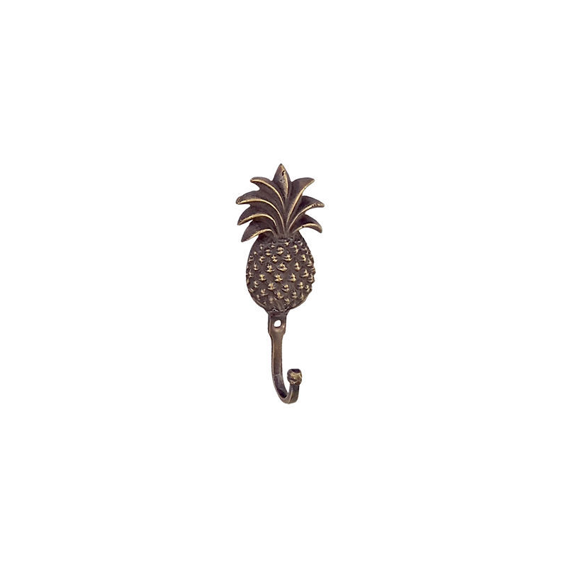 Pineapple Leaf Wall Hook – Antique Brass (4 Sizes Available)