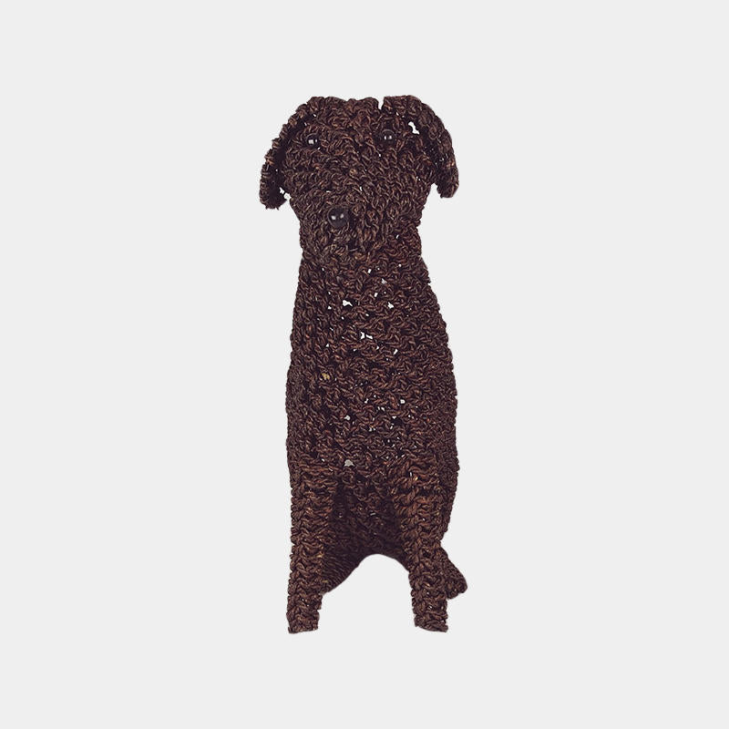 Rope Puppy Chocolate – Handwoven Dog Decor in 3 Sizes | ColCam Wholesale
