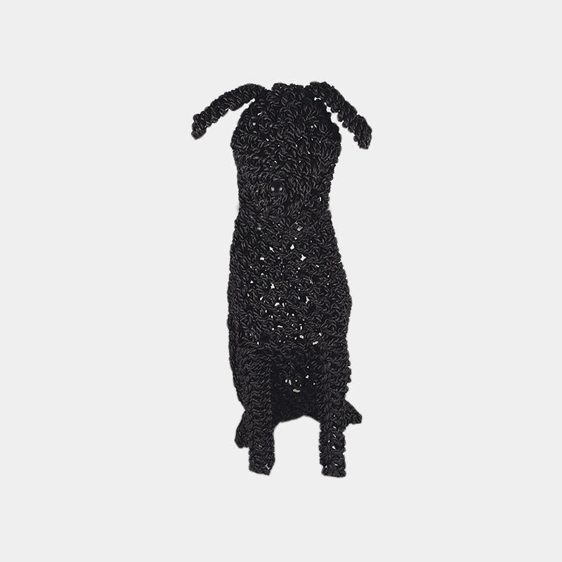 Rope Puppy Licorice – Black Handwoven Dog Decor in 3 Sizes | ColCam Home