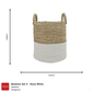 Laundry Baskets Set 3 Nusa White