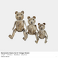 Vintage Marionette Bear Set – Albizia Wood (Set of 3)