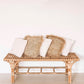Raffia Square Fringed Cushion - Natural