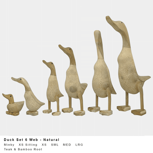 Ducks with Webbed Feet - Natural