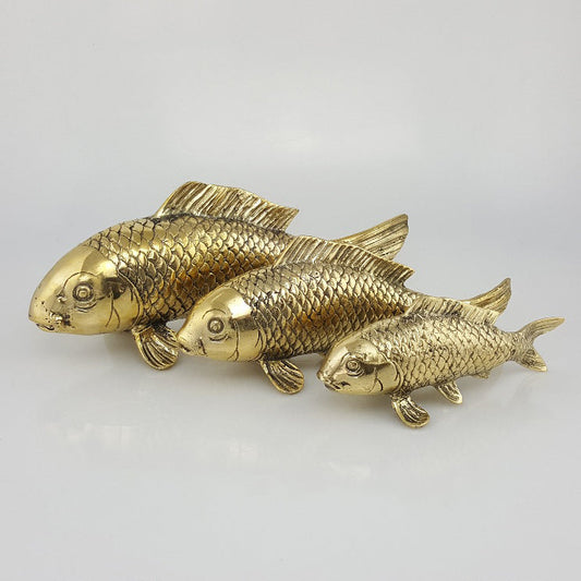 Brass Koi Fish – Polished Decor Sculpture (3 Sizes)