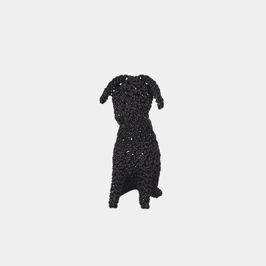 Rope Puppy Licorice – Black Handwoven Dog Decor in 3 Sizes | ColCam Home