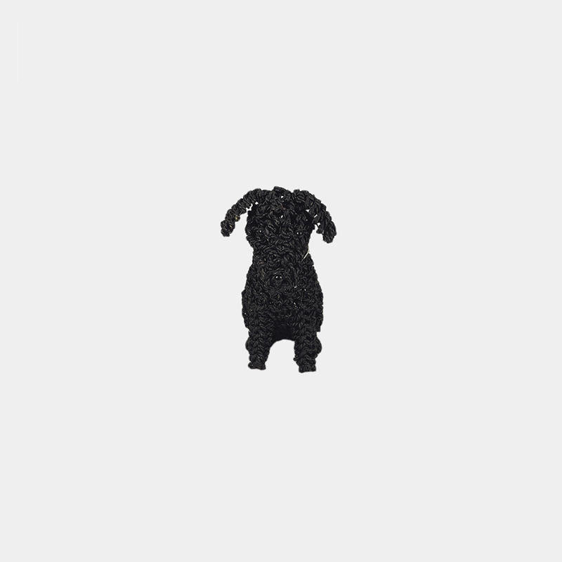 Rope Puppy Licorice – Black Handwoven Dog Decor in 3 Sizes | ColCam Home