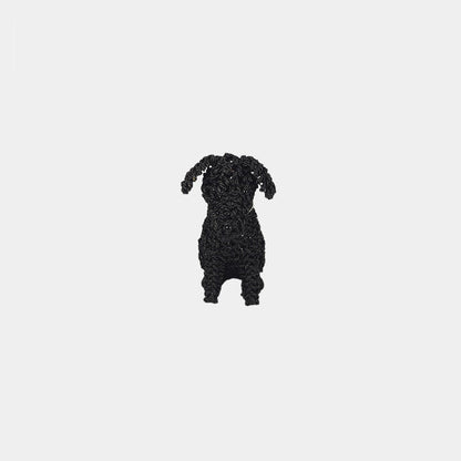 Rope Puppy Licorice – Black Handwoven Dog Decor in 3 Sizes | ColCam Home