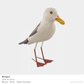 Hand-Carved Wooden Seagull – Painted Coastal Bird (2 Sizes)